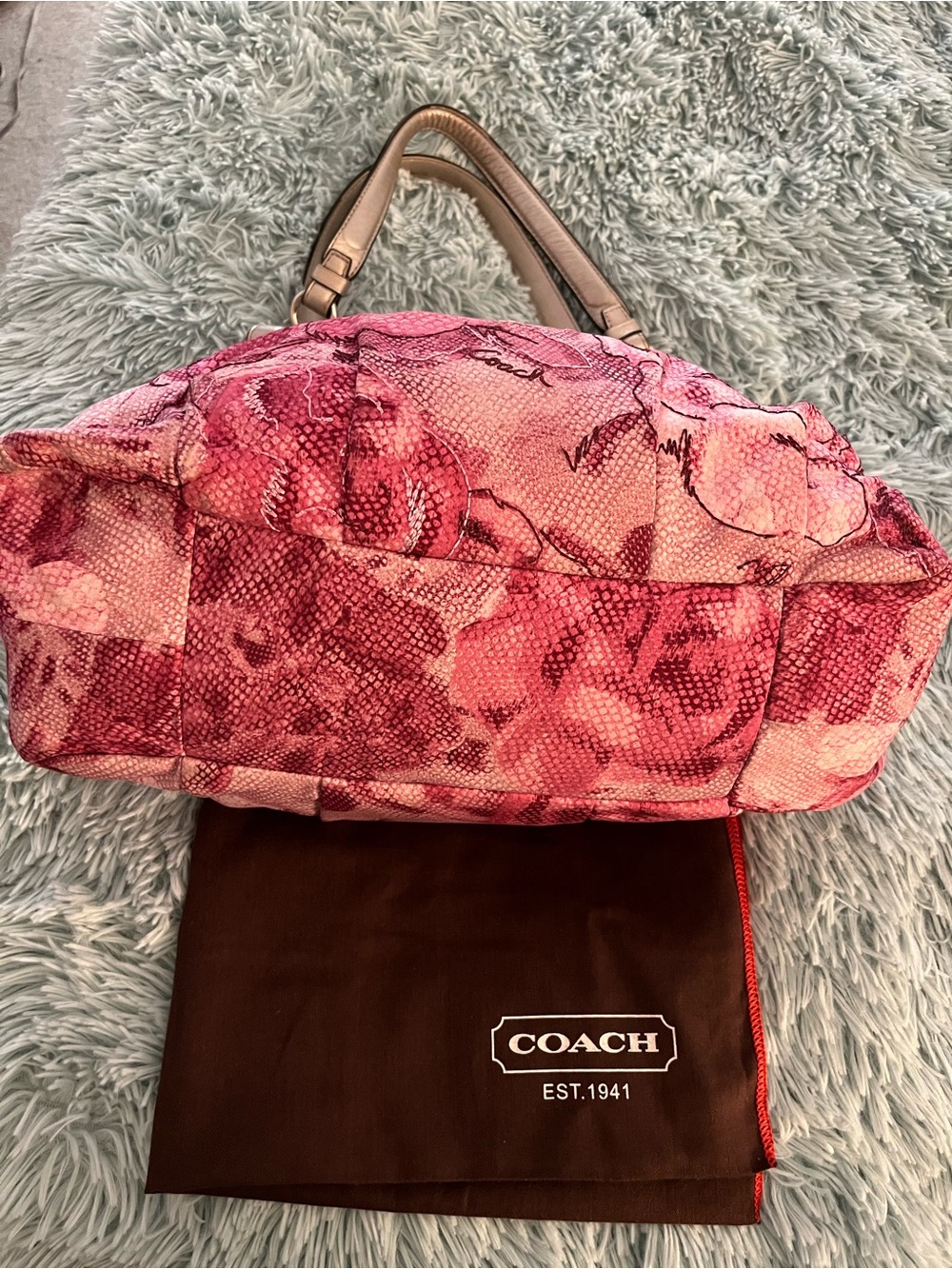 Coach Rare Limited Edition Madison Floral Rose Maggie Hobo/ Shoulder Bag EUC - Picture 10 of 16